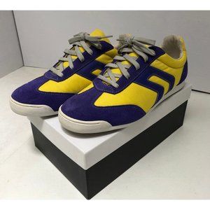 Kenneth Cole Reaction yellow purple suede women's sneakers sz 10